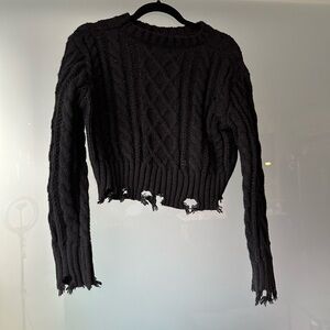 Black Cable Knit Sweater size S